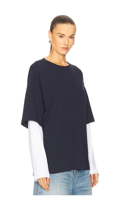 Grlfrnd Layered Long Sleeve Tee In Black