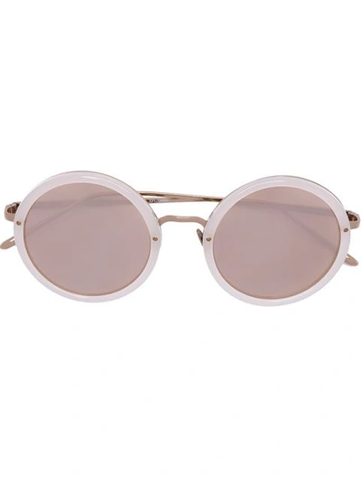 Linda Farrow Round Shaped Sunglasses In Pink