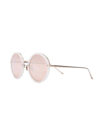 Shop Linda Farrow Round Shaped Sunglasses - Pink