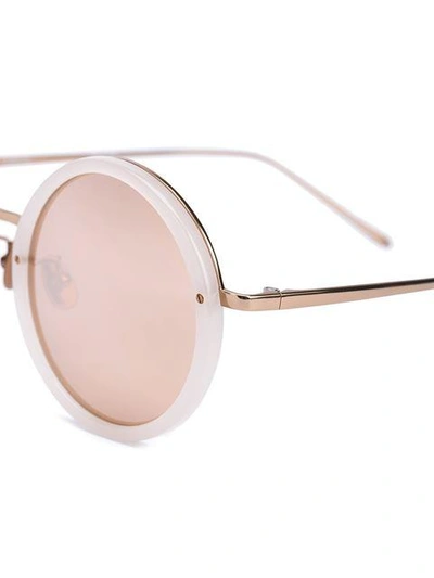 Shop Linda Farrow Round Shaped Sunglasses - Pink