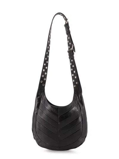 Valentino Hoboho Small Shoulder Bag With Studded Strap In Black
