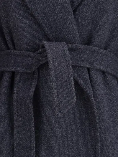 Max Mara Denim-effect Wool Carnia Coat In Blue