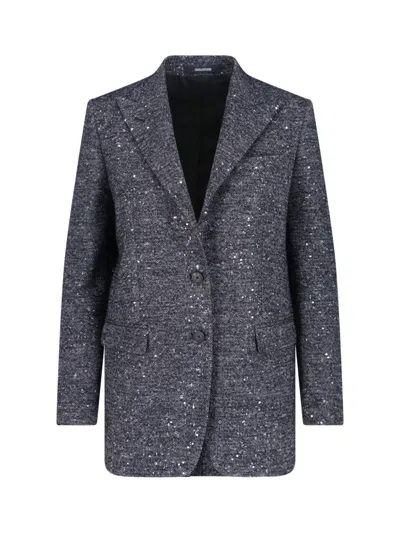 Tagliatore Tailored Grey Jacket With Sleek Silhouette In Gray
