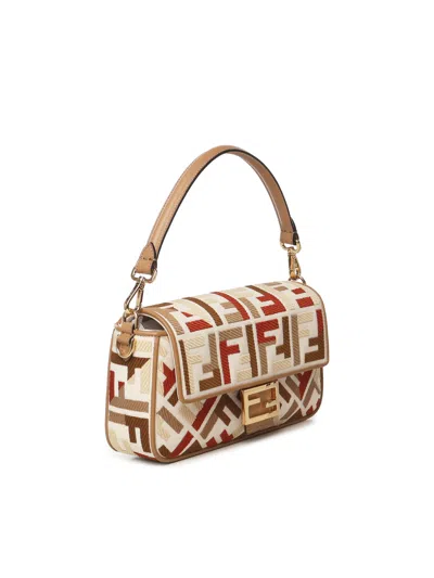 Fendi Medium Baguette Ff-motif Shoulder Bag In Multi