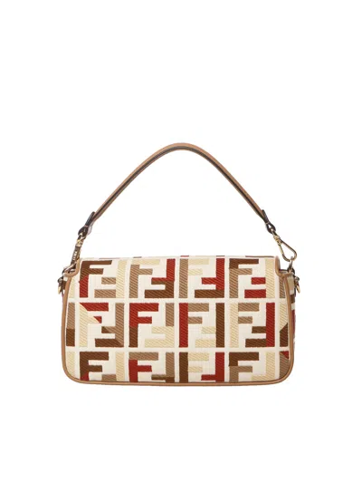 Fendi Medium Baguette Ff-motif Shoulder Bag In Multi