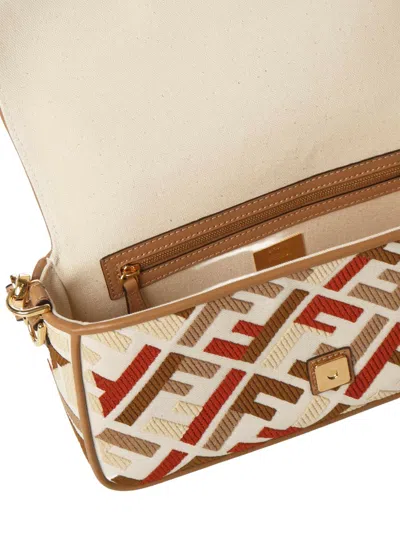 Fendi Medium Baguette Ff-motif Shoulder Bag In Multi