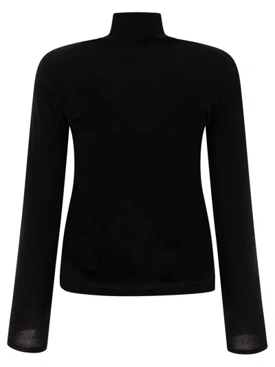 Max Mara Turtleneck Long-sleeved Jumper In Black