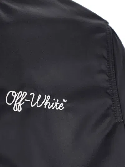 Off-white Arrow Nylon Bomber Jacket In Black