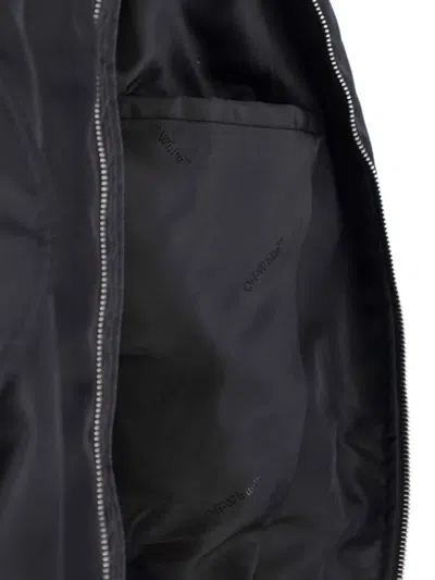 Off-white Arrow Nylon Bomber Jacket In Black
