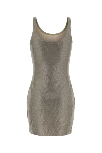 Alexander Wang Women Embellished Jersey Mini Dress In Gray