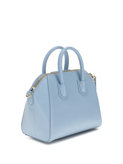 Givenchy Antigona Mini Top-handle Bag In Patent Leather In Blue