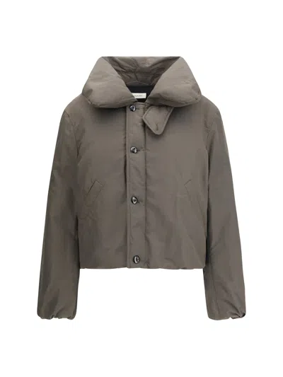 Lemaire Women Brown Water-repellent Puffer Blouson In Gray