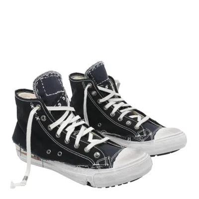 Maison Margiela Men High-top Sneakers With A Distressed Effect In Black