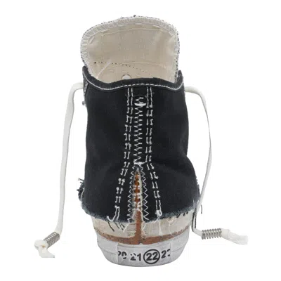 Maison Margiela Men High-top Sneakers With A Distressed Effect In Black