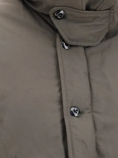 Lemaire Women Brown Water-repellent Puffer Blouson In Gray