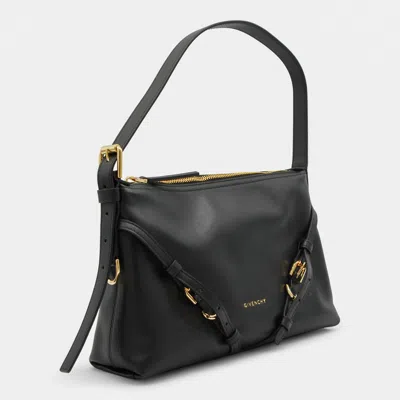 Givenchy Voyou Mini Shoulder Bag In Shiny Leather In Black