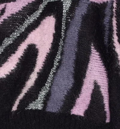 Pucci Embroidered Mohair Blend Oversize Sweater In Black