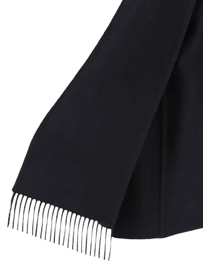 Balenciaga Casual Jacket With Scarf And Pockets In Black