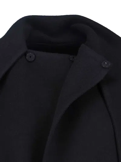 Balenciaga Casual Jacket With Scarf And Pockets In Black