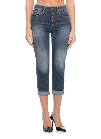 Dondup Women's Koons - Loose Jeans With Jewelled Buttons In Blue