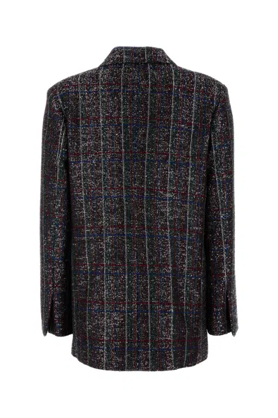 Missoni Double-breasted Checked Blazer Featuring Sequins In Multi