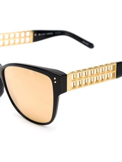 Shop Linda Farrow '411' Sunglasses In Black