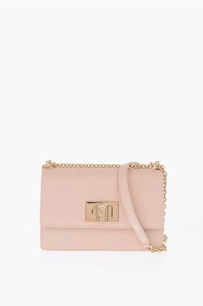 Furla Saffiano Leather Crossbody Bag In Pink