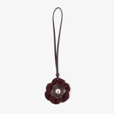 Jimmy Choo Knitted Flower Charm In Black