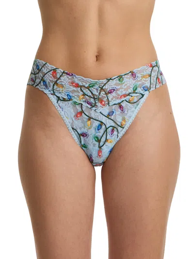 Hanky Panky Printed Signature Lace Original Rise Thong In Multi
