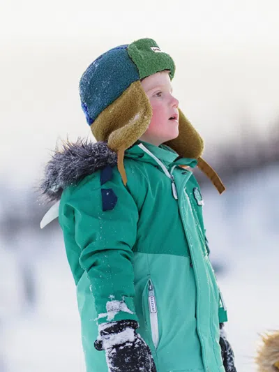 Roarsome Kids Trapper Hat In Green