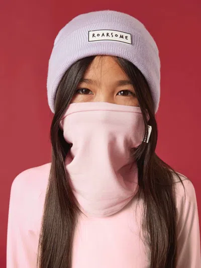 Roarsome Kids Bamboo Neck Snood In Pink