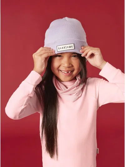 Roarsome Kids Bamboo Neck Snood In Pink