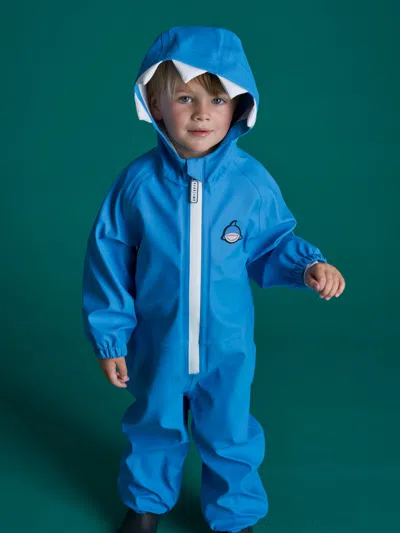 Roarsome Kids Reef The Shark Puddlesuit In Blue