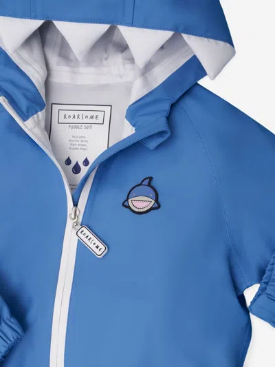 Roarsome Kids Reef The Shark Puddlesuit In Blue