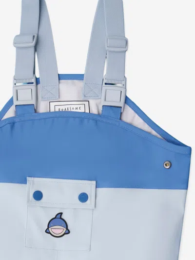 Roarsome Kids Reef The Shark Waterproof Trousers In Blue