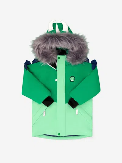 Roarsome Kids Spike The Dinosaur Ski Jacket In Green