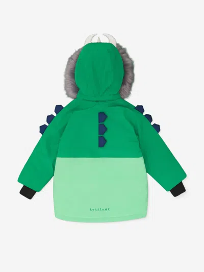 Roarsome Kids Spike The Dinosaur Ski Jacket In Green
