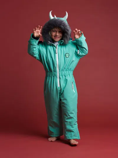 Roarsome Kids Spike The Dinosaur Ski Suit In Green
