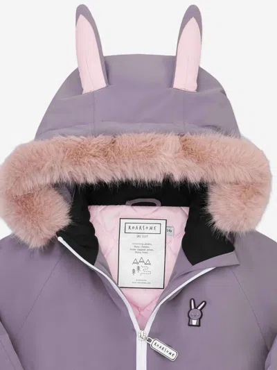 Roarsome Girls Hop The Bunny Ski Suit In Purple