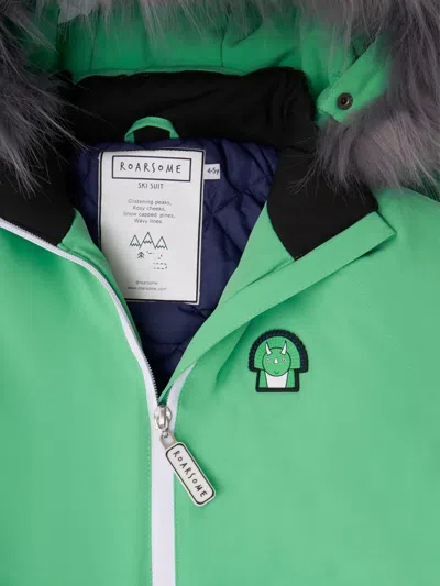 Roarsome Kids Spike The Dinosaur Ski Suit In Green