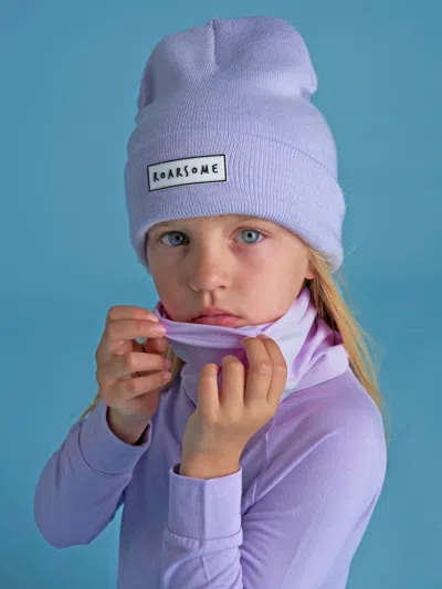 Roarsome Kids Bamboo Neck Snood In Purple