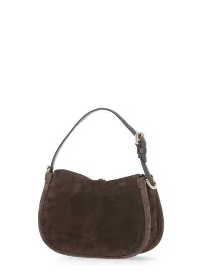 Etro Suede Leather Shoulder Bag With Removable Strap In Brown