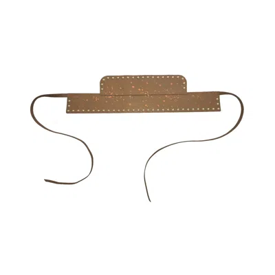 Circular Path Women's Brown / Orange / Gold  X Amanda Murray - Reversible - Corset Belt Studs - Pecan In Brown