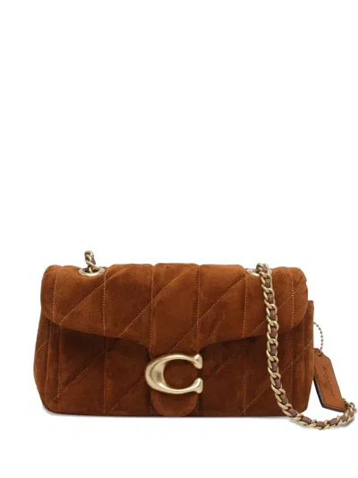 Coach Quilted Suede Tabby Shoulder Bag 20 With In Brown