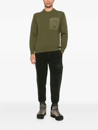 C.p. Company Cargo-pocket Track Pants In Black