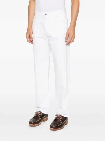 Apc Straight-leg Trousers In White