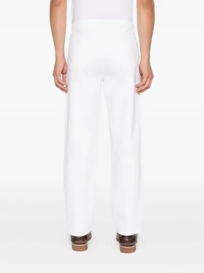 Apc Straight-leg Trousers In White