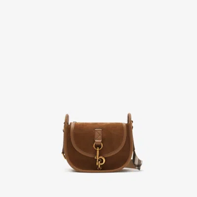 Burberry Mini B Clip Messenger Bag In Brown