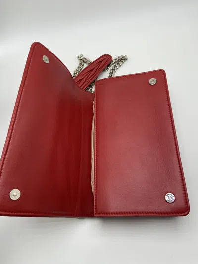 Miu Miu Flap Shoulder Bag In Burgundy