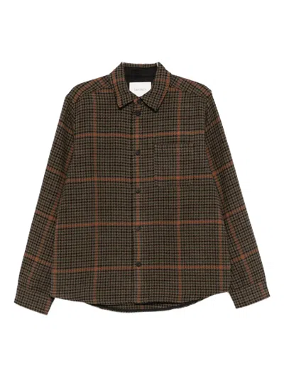 Les Deux Check-print Pocket Shirt In Brown